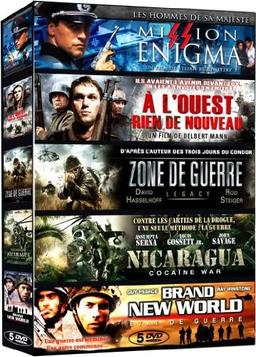 Coffret guerre : mission enigma ; à l'ouest rien de nouveau ; zone de guerre ; nicaragua ; brand new world [FR Import]