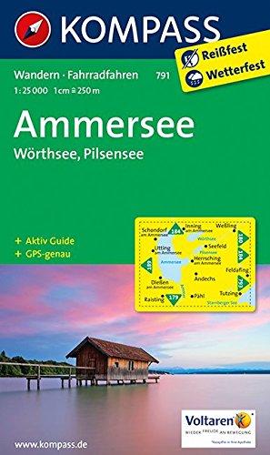 Ammersee - Wörthsee - Pilsensee: Wanderkarte mit Aktiv Guide und Radrouten. GPS-genau. 1:25000 (KOMPASS-Wanderkarten, Band 791)