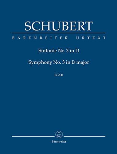 Sinfonie Nr. 3 D-Dur D 200. Studienpartitur, Urtextausgabe. BÄRENREITER URTEXT