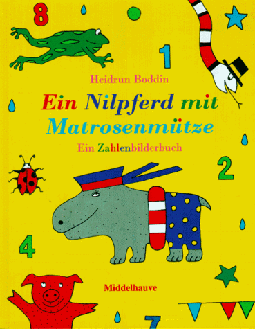 Ein Nilpferd mit Matrosenmütze