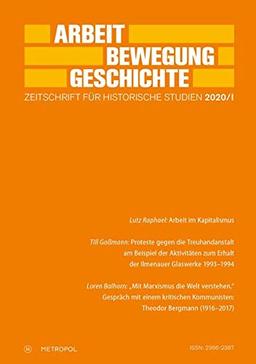 Arbeit – Bewegung – Geschichte: Zeitschrift für historische Studien 2020/I