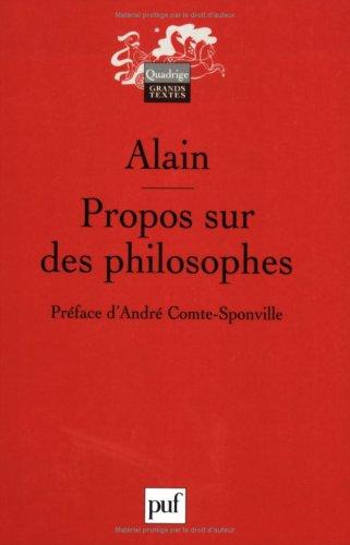 Propos sur des philosophes