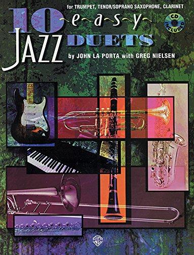 10 Easy Jazz Duets: E-Flat (Alto Saxophone, Baritone Saxophone), Book & CD