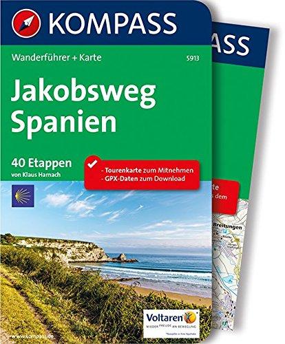 Jakobsweg Spanien: Wanderführer mit Extra-Tourenkarte, 40 Etappen, GPX-Daten zum Download. (KOMPASS-Wanderführer, Band 5913)