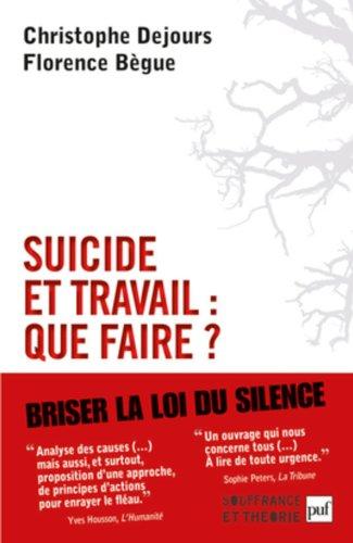 Suicide et travail, que faire ?