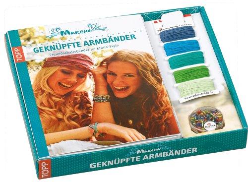 Kreativ-Set Freundschaftsbänder. Makena. Geknüpfte Armbänder: Buch mit Baumwollgarn in 5 Farben und Perlen (Buch plus Material)