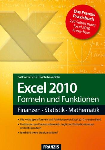 Excel 2010 Formeln und Funktionen