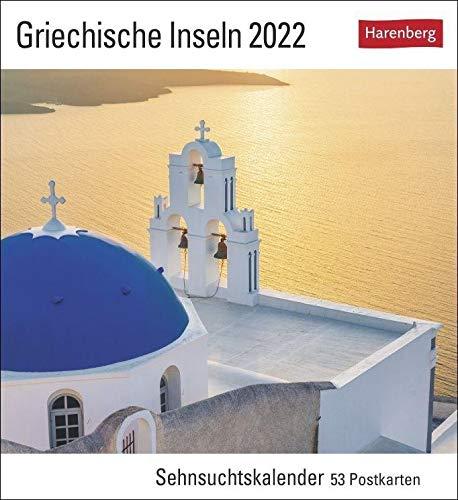 Griechische Inseln Kalender 2022: Sehnsuchtskalender, 53 Postkarten