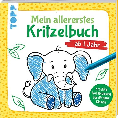 Mein allererstes Kritzelbuch ab 1 Jahr: Kreative Frühförderung für die ganz Kleinen. Mit bunten Rahmen auf jeder Seite