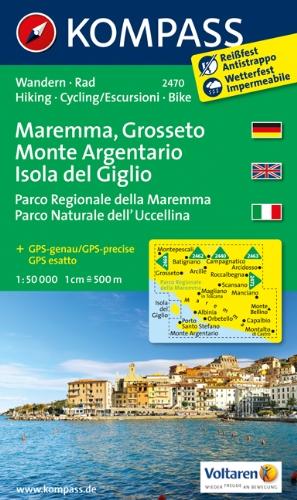 Maremma - Argentario - Grosseto - Isola del Giglio (Parco Regionale della Maremma/Parco Naturale dell' Uccellina) 1 : 50 000: Wanderkarte mit Radtouren. GPS-genau