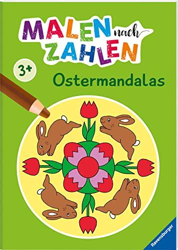 Ravensburger Malen nach Zahlen ab 3 Jahren Ostermandalas - 24 Motive - Malheft für Kinder - Nummerierte Ausmalfelder