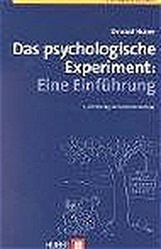 Das psychologische Experiment: Eine Einführung