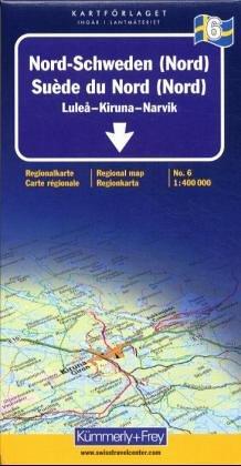 Schweden Blatt VIII. Nord- Schweden (Nord) 1 : 400 000. Kümmerly und Frey- Karte. Lulea - Kiruna - Tärnaby. Strassenkarte.: Lulea, Iruna, Tarnaby (Regional Maps - Sweden)