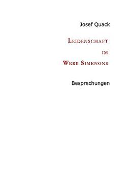 Leidenschaft im Werk Simenons: Besprechungen