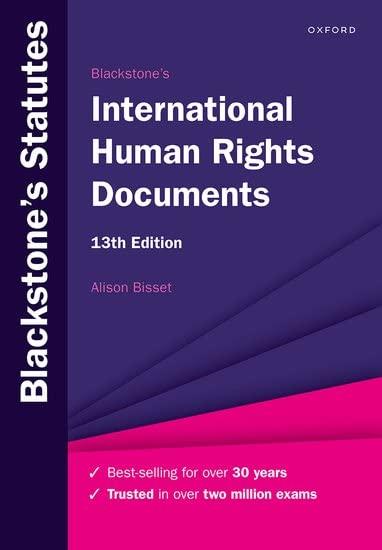 Blackstone's International Human Rights Documents (Blackstone's Statute Series)