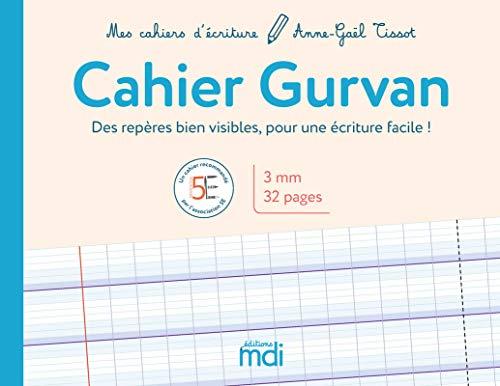 Cahier Gurvan 3 mm : des repères bien visibles pour une écriture facile !