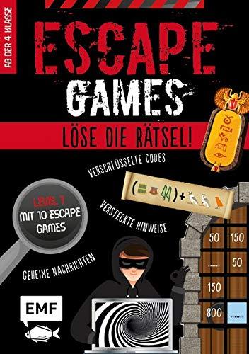 Escape Games Level 1 (rot) – Löse die Rätsel! – 10 Escape Games ab der 4. Klasse: Mit verschlüsselten Codes, versteckten Hinweisen und geheimen Nachrichten