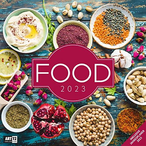 Food 2023, Wandkalender / Broschürenkalender im Hochformat (aufgeklappt 30x60 cm) - Kulinarischer Kalender mit Monatskalendarium zum Eintragen