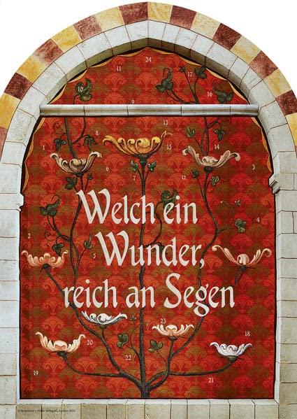 Welch ein Wunder, reich an Segen: Fensterbild-Adventskalender mit Begleitheft