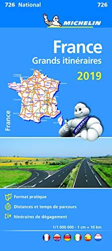 Michelin Frankreich Fernrouten 2019: Straßen- und Tourismuskarte 1:1.000.000 (MICHELIN Nationalkarten)