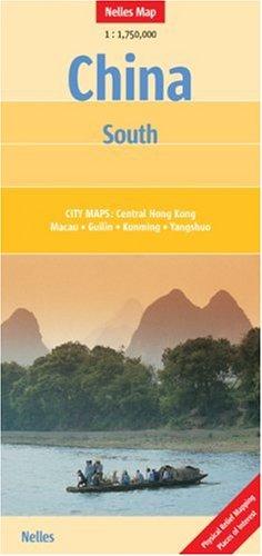 Nelles Map China : South (Landkarte) 1 : 1 750 000. City Maps: Central Hong Kong, Macau, Guilin, Kunming, Yangshuo