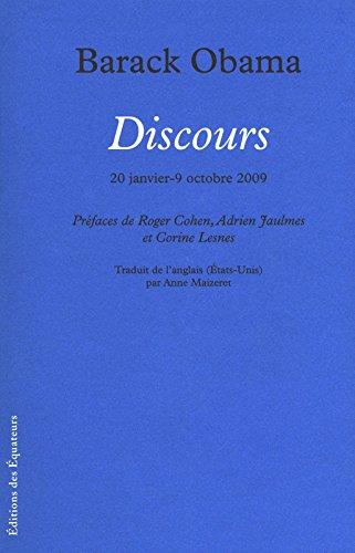 Discours : 20 janvier-9 octobre 2009