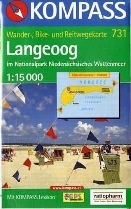 Kompass Karten, Langeoog im Nationalpark Niedersächsisches Wattenmeer (Nr.731)