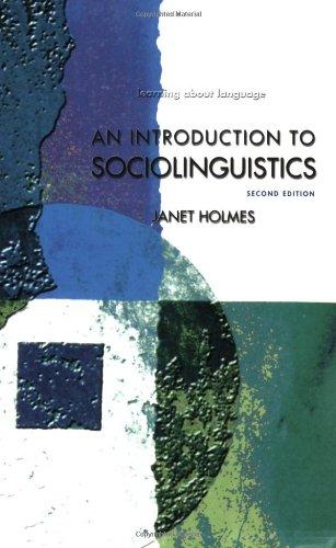 An Introduction to Sociolinguistics (Insights Into Human Geography)