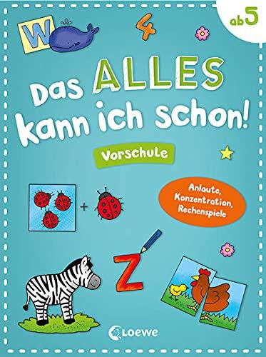 Das alles kann ich schon! - Vorschule: Anlaute, Konzentration, Rechenspiele - Lernspielblock ab 5 Jahre