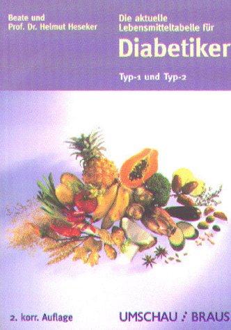 Die aktuelle Lebensmitteltabelle für Diabetiker. Typ-1, Typ 2. Circa 950 Lebensmittel mit jeweils 11 Inhaltsstoffen