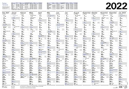 Kleiner Wandtimer 2022: 14 Monate (Dezember 2020 - Januar 2022) I Ferientermine und Feiertage I 68 x 47 cm