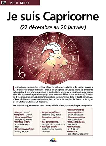 Je suis Capricorne (22 décembre au 20 janvier)