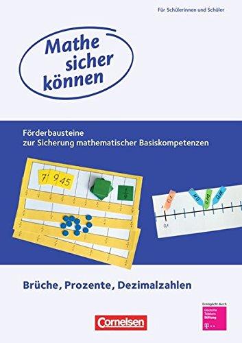 Mathe sicher können: 5.-7. Schuljahr - Förderbausteine Brüche, Prozente und Dezimalzahlen: Förderheft für Schülerinnen und Schüler