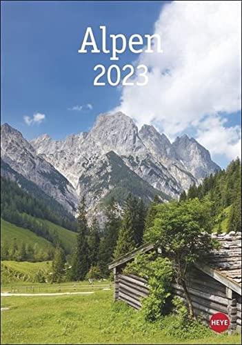 Alpen Kalender 2023 - Wandkalender mit Monatskalendarium - mit Platz für Termine und Notizen - 12 Farbfotos - 25 x 33,5 cm