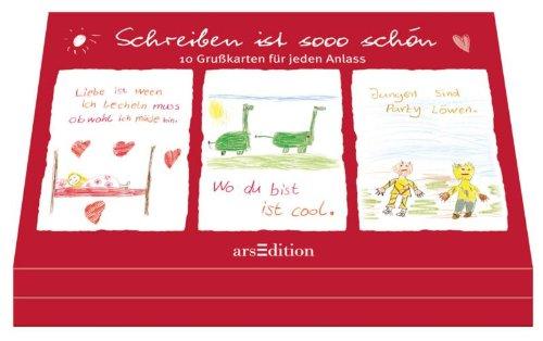 Schreiben ist sooo schön: Grußkarten-Set von Kindern illustriert