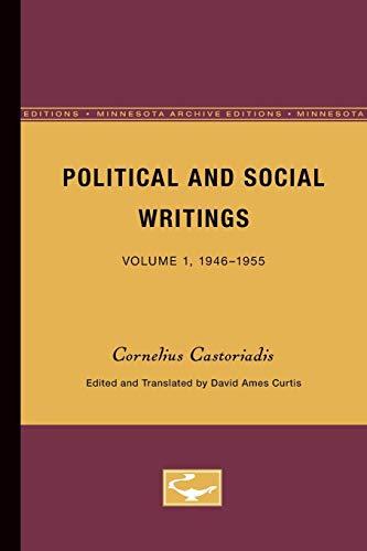 Political and Social Writings: Volume 1, 1946-1955