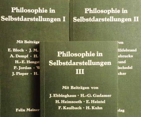 Philosophie in Selbstdarstellungen. Band 1