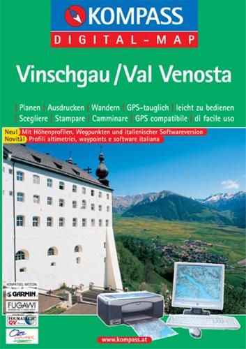 Vinschgau /Val Venosta: Digital Map mit Kurzführer