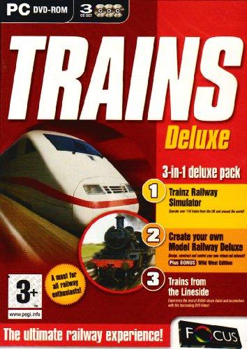 Trains Deluxe Pack 2:  Trainz Railway Simulator, Create Your Own Model Railways Dleuxe and Train From The Lineside DVD Video (PC CD)