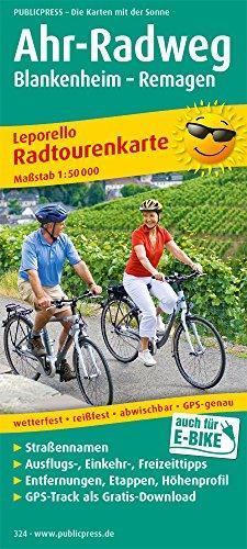 Ahr-Radweg, Blankenheim - Remagen: Leporello Radtourenkarte mit Ausflugszielen, Einkehr- und Freizeittipps, reissfest, wetterfest, beschriftbar, GPS-genau. 1:50000 (Leporello Radtourenkarte: LEP-RK)