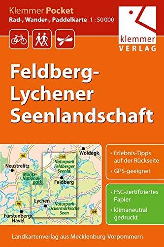 Klemmer Pocket Rad-, Wander- und Paddelkarte Felberg-Lychener Seenlandschaft: Maßstab 1:50.000, GPS geeignet, Freizeit-Tipps auf der Rückseite