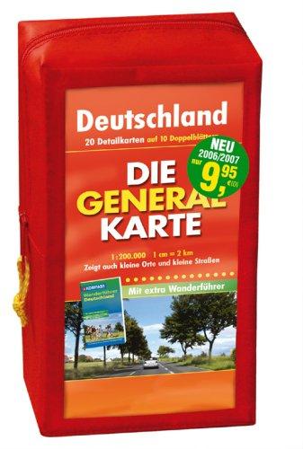 Generalkarte Deutschland Pocket-Set. GPS-tauglich. Mit stationären Blitzern: 10 Doppelkarten.