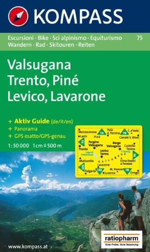 Valsugana, Trento Piné, Levico, Lavarone: Mit Panorama. Escursioni, Bike, Sci alpinismo, Equiturismo / Wandern, Rad, Skitouren, Reiten. GPS-genau. 1:50.000