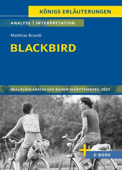 Blackbird von Matthias Brandt: Textanalyse und Interpretation mit Zusammenfassung, Inhaltsangabe, Charakterisierung, Szenenanalyse und ... Onlinezugang) (Königs Erläuterungen Spezial)