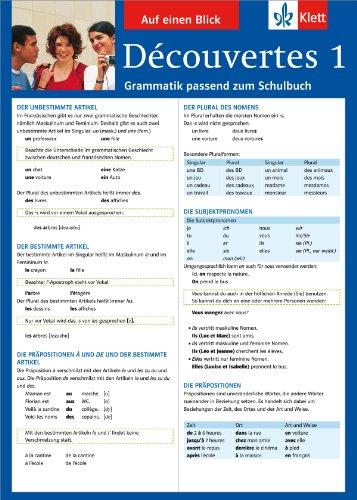 Découvertes 1: Grammatik passend zum Schulbuch