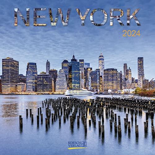 New York 2024: Broschürenkalender mit Ferienterminen. Format: 30 x 30 cm