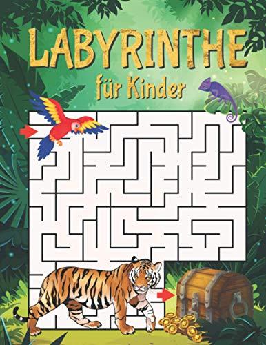 Labyrinthe für Kinder: Labyrinth-Aktivitätsbuch mit 40 lustigen & pädagogischen Labyrinth-Puzzles für Kinder ab 5 Jahren