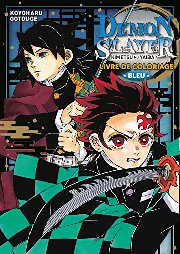 Demon slayer : Kimetsu no yaiba : livre de coloriage bleu