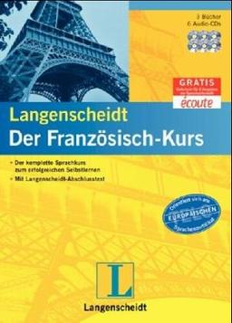 Der Französisch-Kurs. Langenscheidt. 3 Bücher mit 6 Audio-CDs