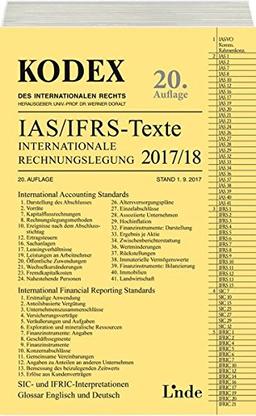 KODEX Internationale Rechnungslegung IAS/IFRS - Texte 2018 (Kodex des Internationalen Rechts)